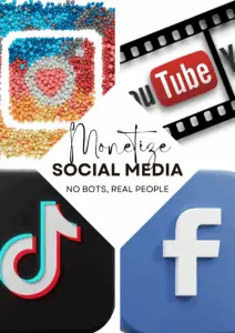 Monetize Social Media – Instagram, YouTube, TikTok, LinkedIn and Facebook