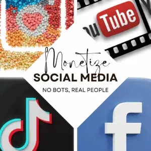 Monetize Social Media – Instagram, YouTube, TikTok, LinkedIn and Facebook